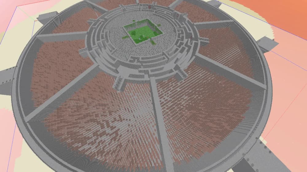 Top-down render of the finished maze layout