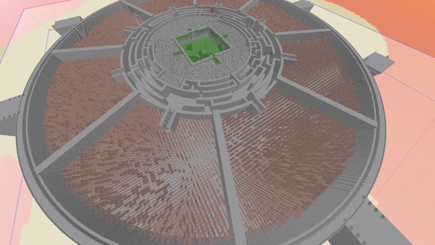 Top-down render of the finished maze layout