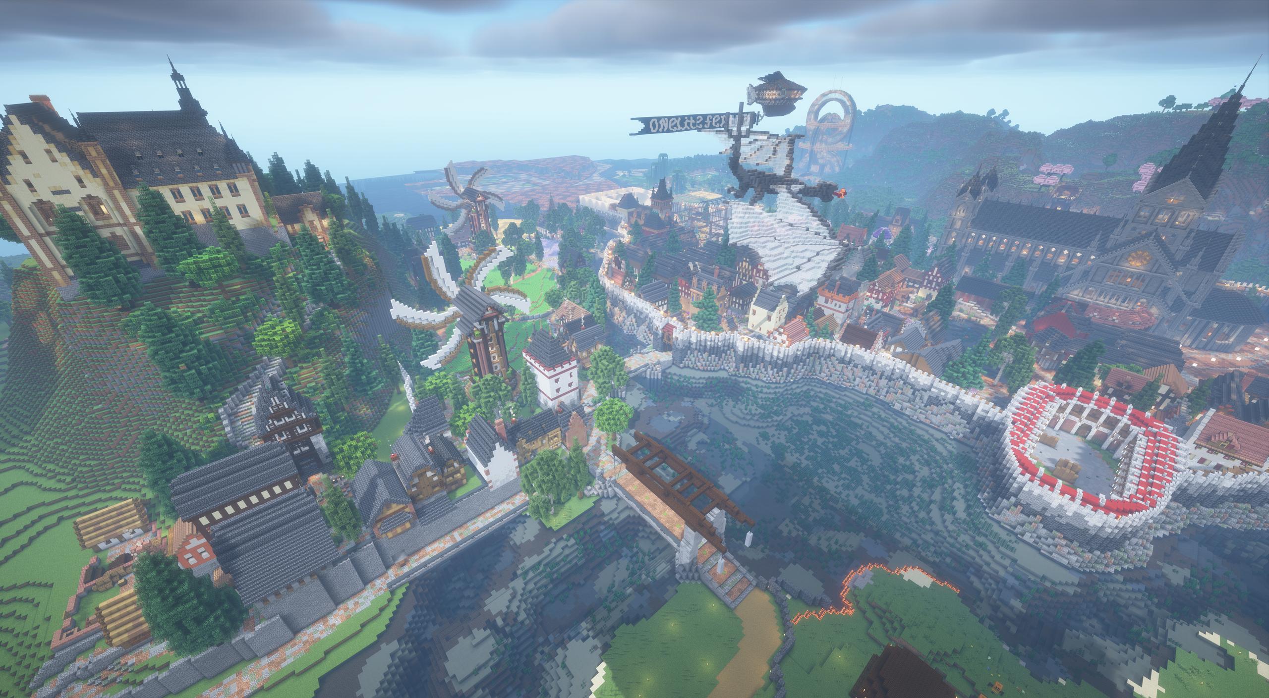 Spawn area on our server (screenshot)