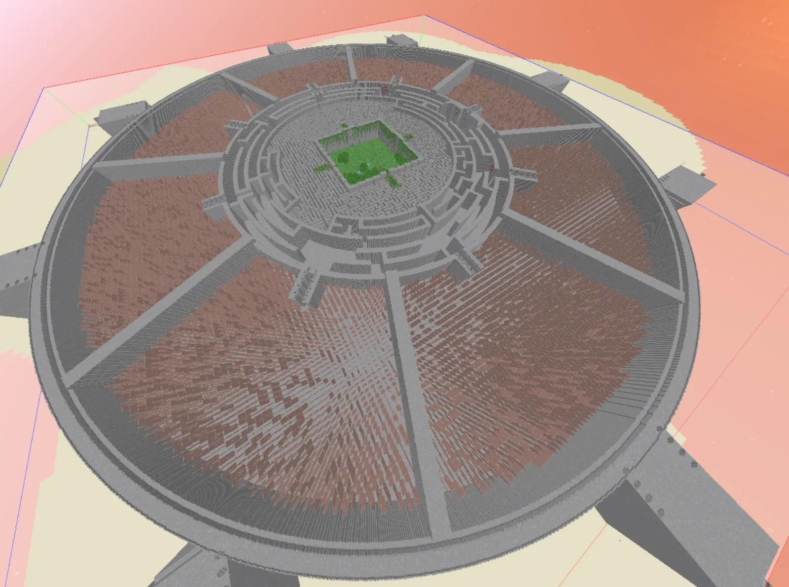 Top-down render of the finished maze layout