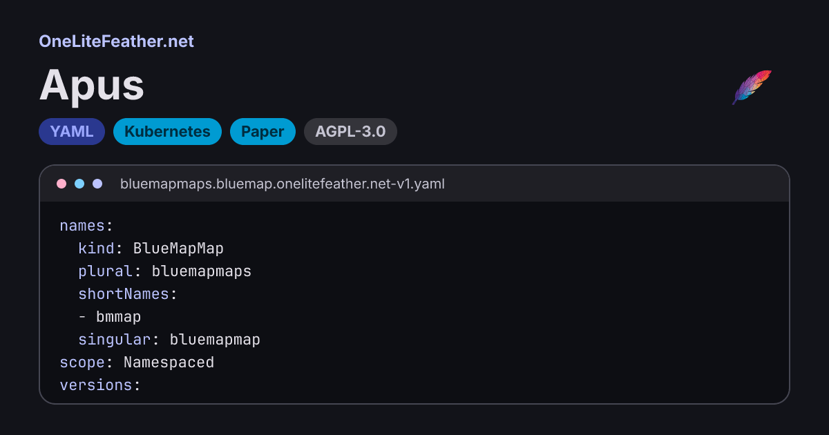 Apus: BlueMap maps for Minecraft worlds on Kubernetes