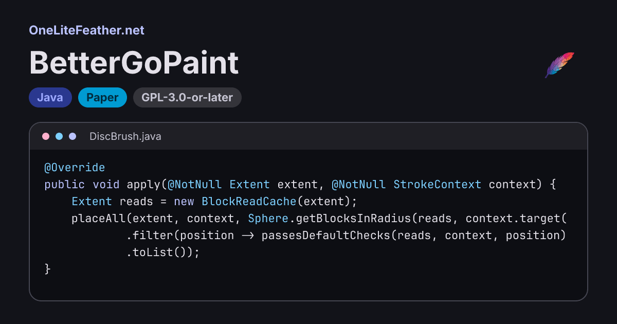 BetterGoPaint: brush plugin for Paper