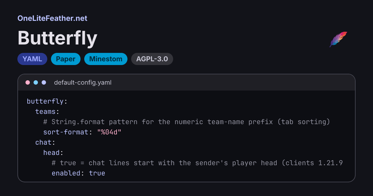 Butterfly: Paper plugin and Minestom extension