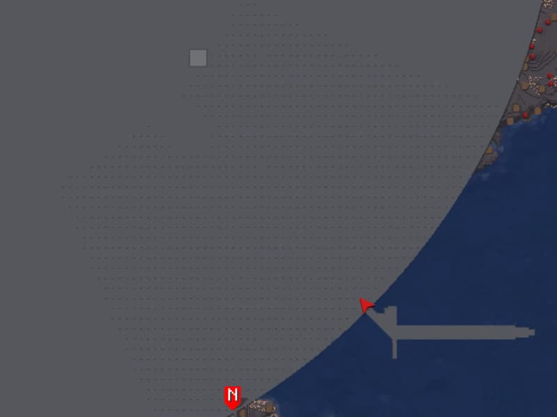 Structural top-down view of the path network